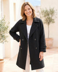 Her Curve Wardrobe - Arlan | Double-Breasted Wool Coat in Black
