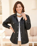 Her Curve Wardrobe - Zomir | Long-Sleeve Buttoned Jacket in Black